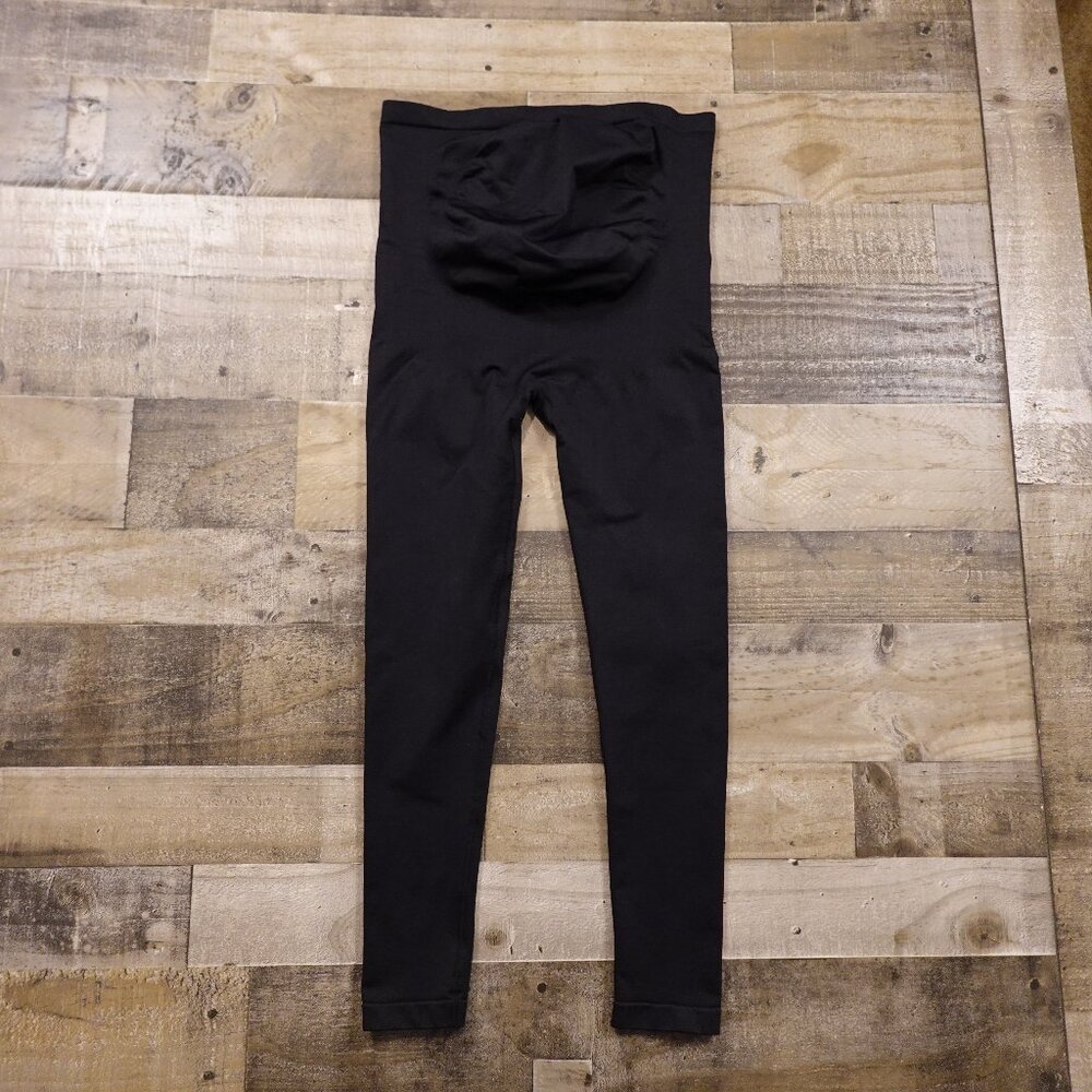 Motherhood Maternity Over-Belly Leggings Women’s Large Black Soft Stretch